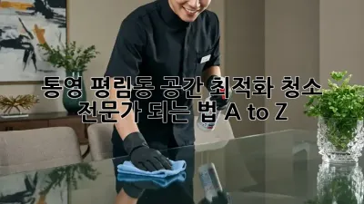 통영 평림동 공간 최적화 청소✨ 전문가 되는 법 A to Z