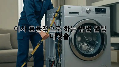 이사, 효율적으로 하는 방법! 꿀팁 대방출!